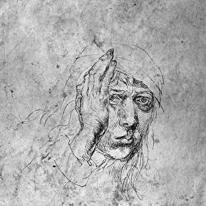 Self portrait with a Bandage, c. 1492-93 (ink on paper)