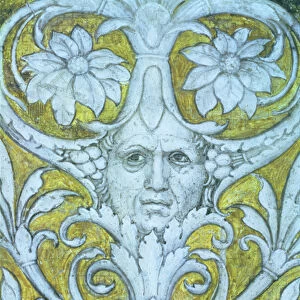 Self portrait incorporated into the decorative frieze of the Camera degli Sposi or Camera