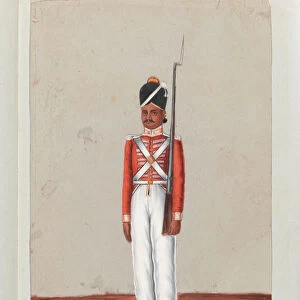 Sepoy, Madras Army, 1835 circa (gouache on mica)