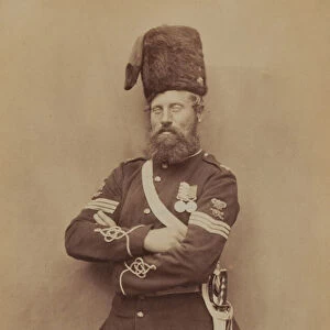 Sergeant Glasgow, Royal Artillery, 1856 (sepia photo)