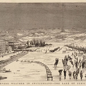 The Severe Weather in Switzerland, the Lake of Zurich (engraving)