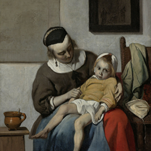 The Sick Child, c. 1664-6 (oil on canvas)