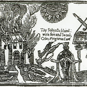 The Siege of Colchester, 1648 (engraving) (b / w photo)