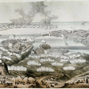 The Siege of Sevastopol, 1854 (19th century print)