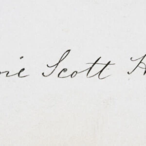 Signature of Caroline Lavinia Scott Harrison (pen & ink on paper)