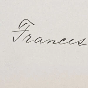 Signature of Frances Cleveland Preston (pen & ink on paper)