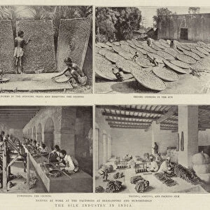 The Silk Industry in India (b / w photo)