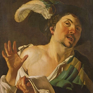 A Singer (oil on canvas)