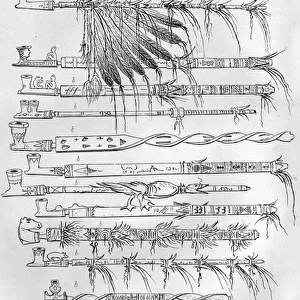 Sioux pipes, c. 1851 (litho)