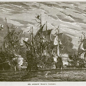 Sir Andrew Woods Victory, illustration from The Sea by F. Whymper (litho)