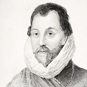 Sir Francis Drake, illustration from Old Englands Worthies by Lord Brougham