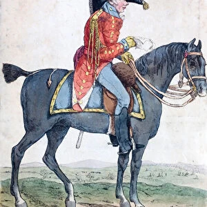Sir George Prevost, British soldier and colonial administrator, Governor General of Canada (coloured etching)