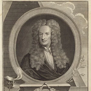 Sir Isaac Newton, English physicist, mathematician and astronomer (engraving)