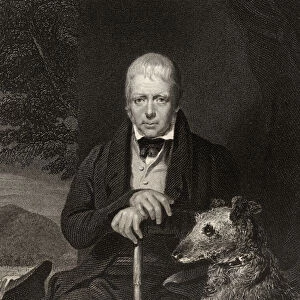 Sir Walter Scott, engraved by W. Holl, from The National Portrait Gallery, Volume I
