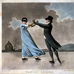 Skating Lovers (aquatint)