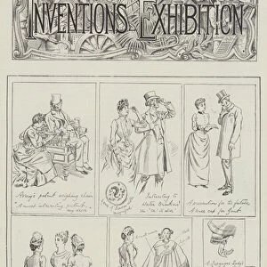 Sketches at the Inventions Exhibition (engraving)