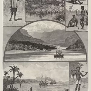 Sketches in the New Hebrides (engraving)
