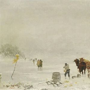 Sledges on the Ice, 1873 (oil on canvas)
