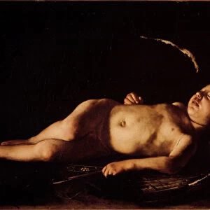 Sleeping Love Painting by Michelangelo Merisi called The Caravaggio or il Caravaggio