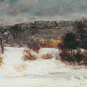 Snowy Landscape (Vallee de la Loue), c. 1876 (oil on canvas)