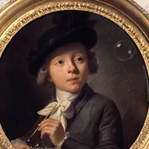 Soap bubbles or a portrait of J. A. Laurens. Painting by Melchior Wyrsch (1732-1798)
