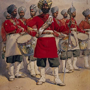 Soldiers of the 45th Rattrays Sikhs the Drums Jat Sikhs