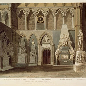 South View of Poets Corner, plate 27 from Westminster Abbey, engraved by J
