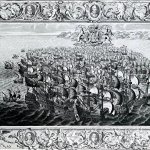 The Spanish Armada, published by John Pine, 1739 (engraving)