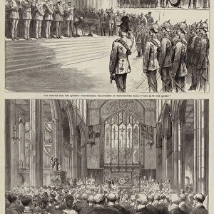 The Speaker and the Members of the House of Commons at the Jubilee Thanksgiving Service in St Margarets Church, Westminster (engraving)