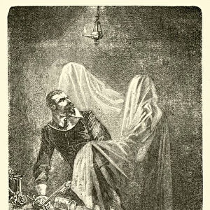 The Spectre, an optical illusion (engraving)