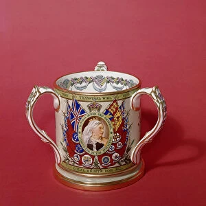 Spode three-handled cup commemorating the Transvaal War, 1899-1900 (ceramic)