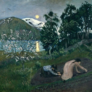 Spring Night in the Garden, 1909 (oil on canvas)