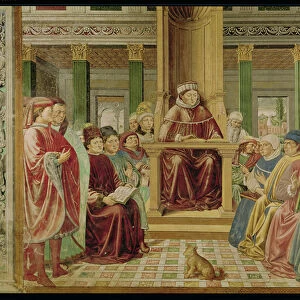 St. Augustine Reading Rhetoric and Philosophy at the School of Rome, 1464-65 (fresco)