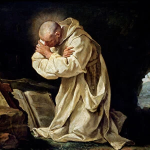 St. Bruno (1030-1101) Praying in the Desert, 1763 (oil on canvas)