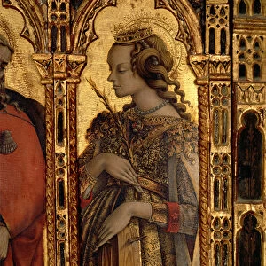 St. Catherine of Alexandria, detail from the San Martino polyptych (tempera on panel
