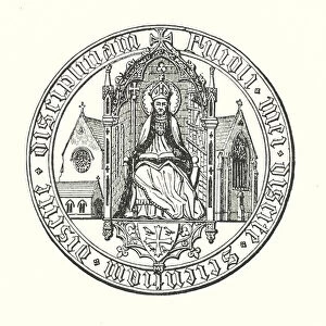 St Edmunds College: Seal of St Edmund (b / w photo)
