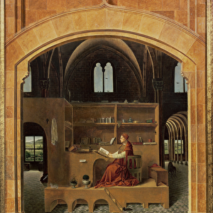 St. Jerome in his study, c. 1475 (oil on panel) (see 259352 for detail)