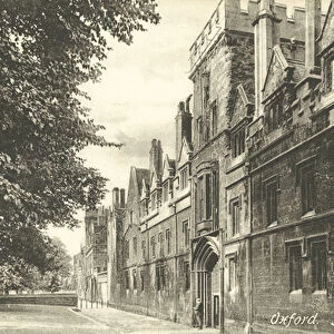 St Johns College, Oxford (b / w photo)