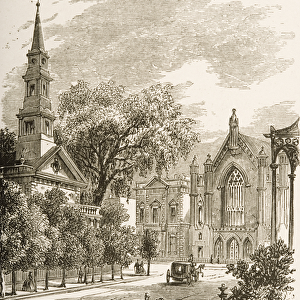 St Marks Church in-the-Bowery, New York, c. 1880 (litho)