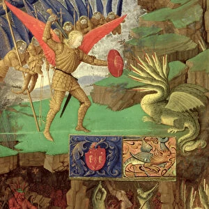 St. Michael Slaying the Dragon (tempera on panel)