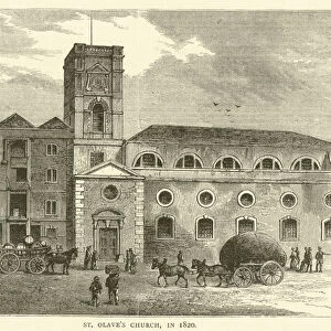 St Olaves Church, in 1820 (engraving)