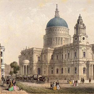 St. Pauls Cathedral from the North West (litho)