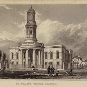 St Philips Church, Salford (engraving)