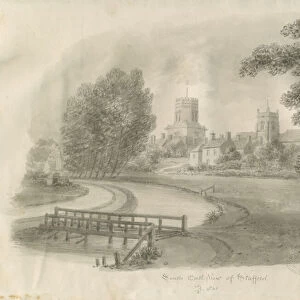 Stafford - South East View: sepia drawing, 1841 (drawing)