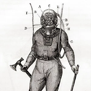 A standard diving suit patented by Joseph-Martin Cabirol in 1855