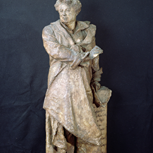 Statue of Alexandre Dumas Pere (1802-70), c. 1883-87 (stone)