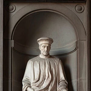 Statue of Cosimo de Medicis, known as Cosimo il Vecchio or Cosimo Pater Patriae (1389-1464), banker, Florentine statesman, father of the line of the Medicis, patrician family and ruler of Florence, Sculpture by Luigi Magi (1804-1847)