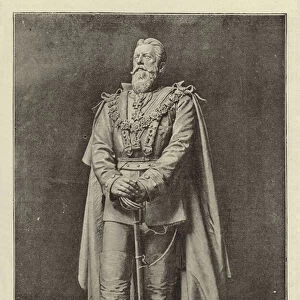 Statue of the Emperor Frederick of Germany, in St Georges Chapel, Windsor (litho)
