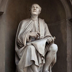 Statue of Filippo Brunelleschi (1377-1446), sculptor, Florentine architect of the Italian Renaissance, author of several Florentine architectural works such as the dome of the Cathedrale Santa Maria del Fiore, the Basilica of San Lorenzo