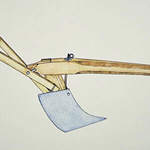 The steel bladed plow (colour litho)